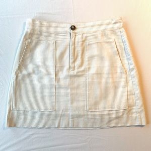 Ivory, corduroy mini skirt